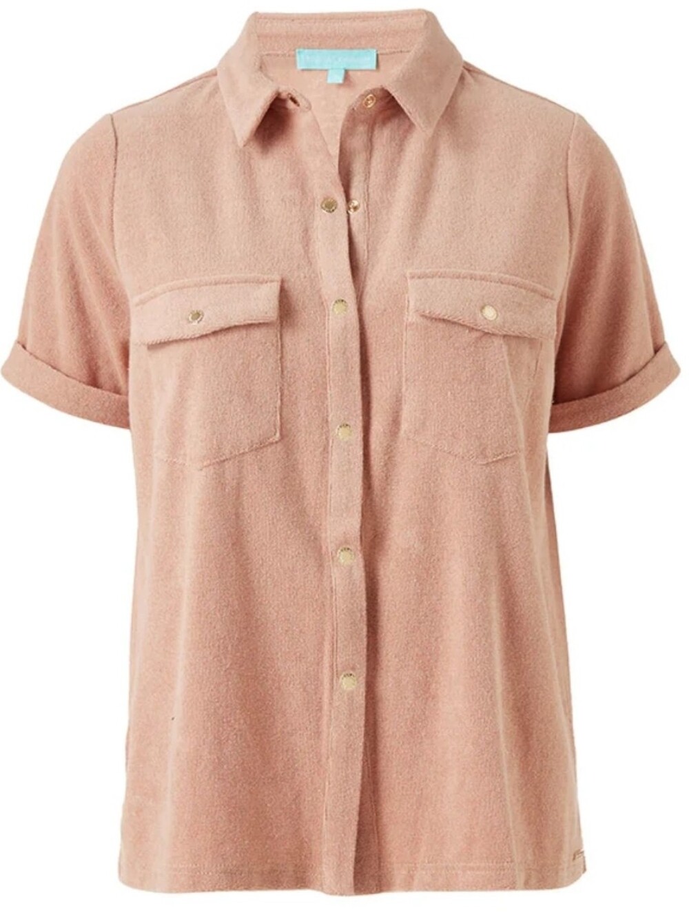 Melissa Odabash Tori Shirt Tan Size Small